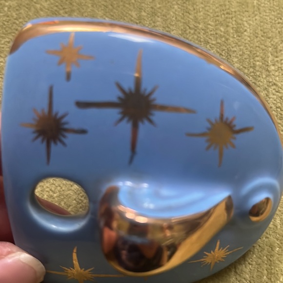 Hook Cover Lid for Hall’s MCM Gold & Blue Atomic Starburst Teapot - LID ONLY - Picture 13 of 14